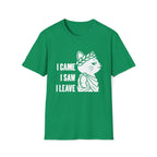 T-Shirt — 'I CAME I SAW I LEAVE' Tired Cat Graphic Tee (Tired jokes)