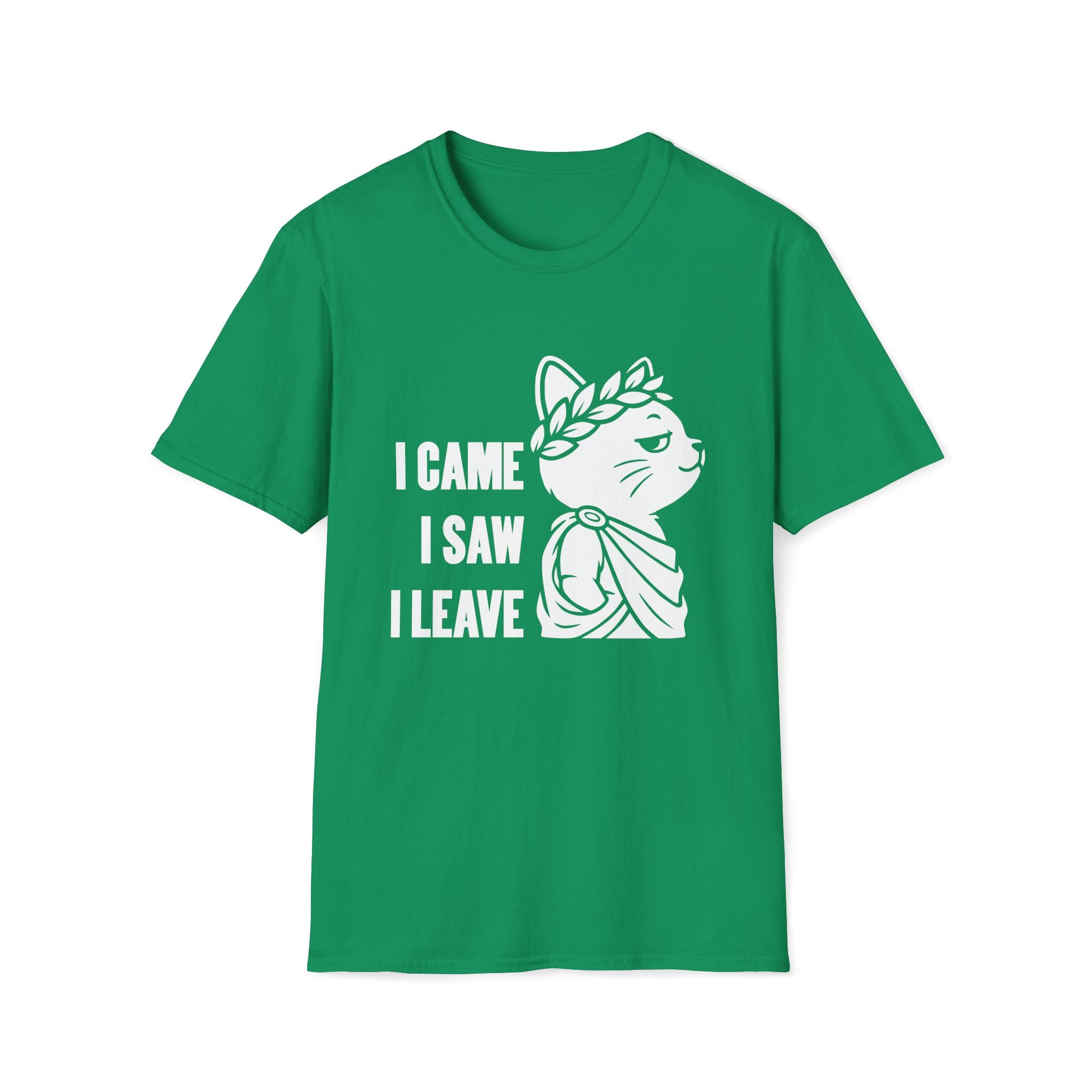 T-Shirt — 'I CAME I SAW I LEAVE' Tired Cat Graphic Tee (Tired jokes)