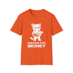 T-Shirt — 'WAITING FOR MONEY' Tired Cat Graphic Tee (Tired jokes)