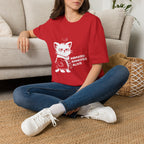 T-Shirt — 'AWAKED ANNOYED ALIVE' Tired Cat Graphic Tee (Tired jokes)