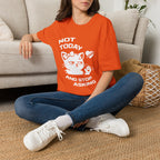 T-Shirt — 'NOT TODAY AND STOP ASKING.' Tired Cat Graphic Tee (Tired jokes)