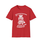 T-Shirt — 'PROCRASTINATING NO...DOING SIDE QUESTS!' Tired Cat Graphic Tee (Tired jokes)