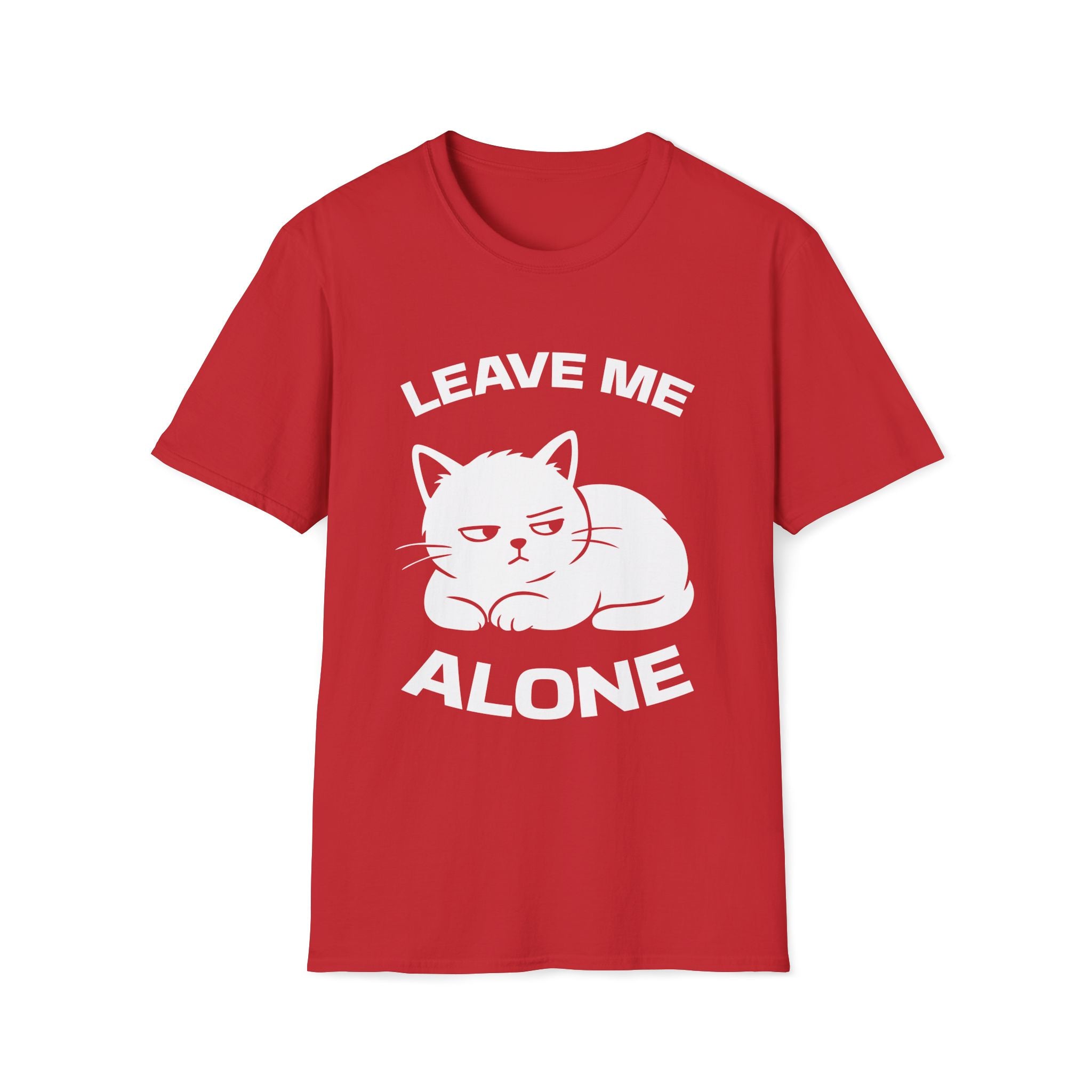 T-Shirt — 'LEAVE ME ALONE' Tired Cat Graphic Tee (Tired jokes)