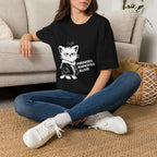 T-Shirt — 'AWAKED ANNOYED ALIVE' Tired Cat Graphic Tee (Tired jokes)