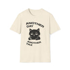 T-Shirt — 'ANOTHER DAY ANOTEHR TAX' Tired Cat Graphic Tee (Tired jokes)
