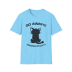 T-Shirt — 'GO AWAY RESPECTFULLY' Tired Cat Graphic Tee (Tired jokes)