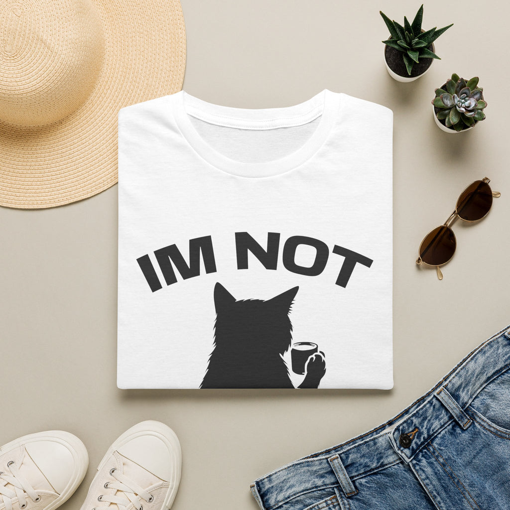 T-Shirt — 'Im NOT Your Therapist' Tired Cat Graphic Tee (Tired jokes)