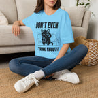 T-Shirt — 'Don't Even Think About It' Tired Cat Graphic Tee (Tired jokes)