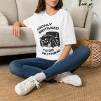 T-Shirt — 'HIGHLY MOTIVATED TO DO NOTHING' Tired Cat Graphic Tee (Tired jokes)