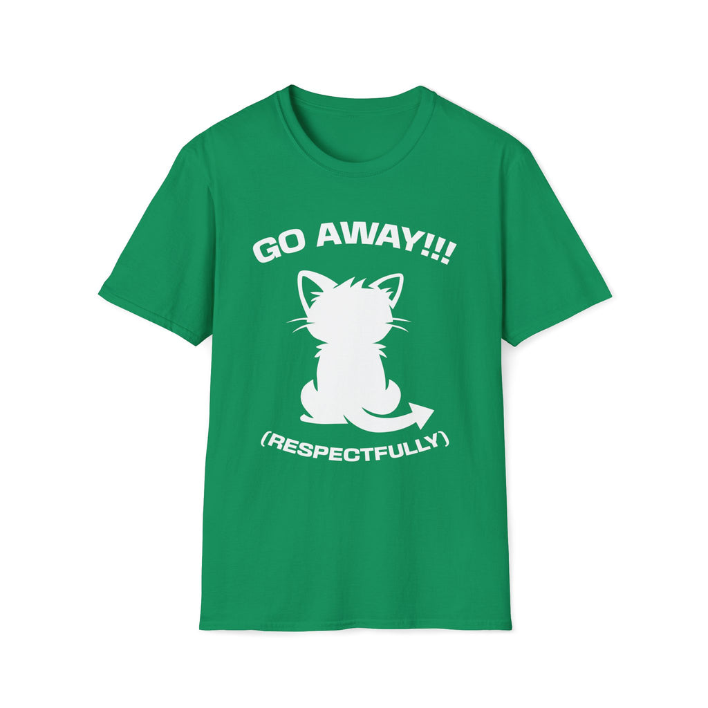 T-Shirt — 'GO AWAY RESPECTFULLY' Tired Cat Graphic Tee (Tired jokes)