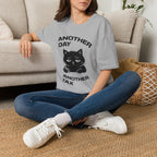 T-Shirt — 'ANOTHER DAY ANOTEHR TAX' Tired Cat Graphic Tee (Tired jokes)