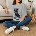 T-Shirt — 'NOT YOUR LEVEL' Tired Cat Graphic Tee (Tired jokes)
