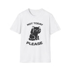 T-Shirt — 'Not Today Please' Tired Cat Graphic Tee (Tired jokes)