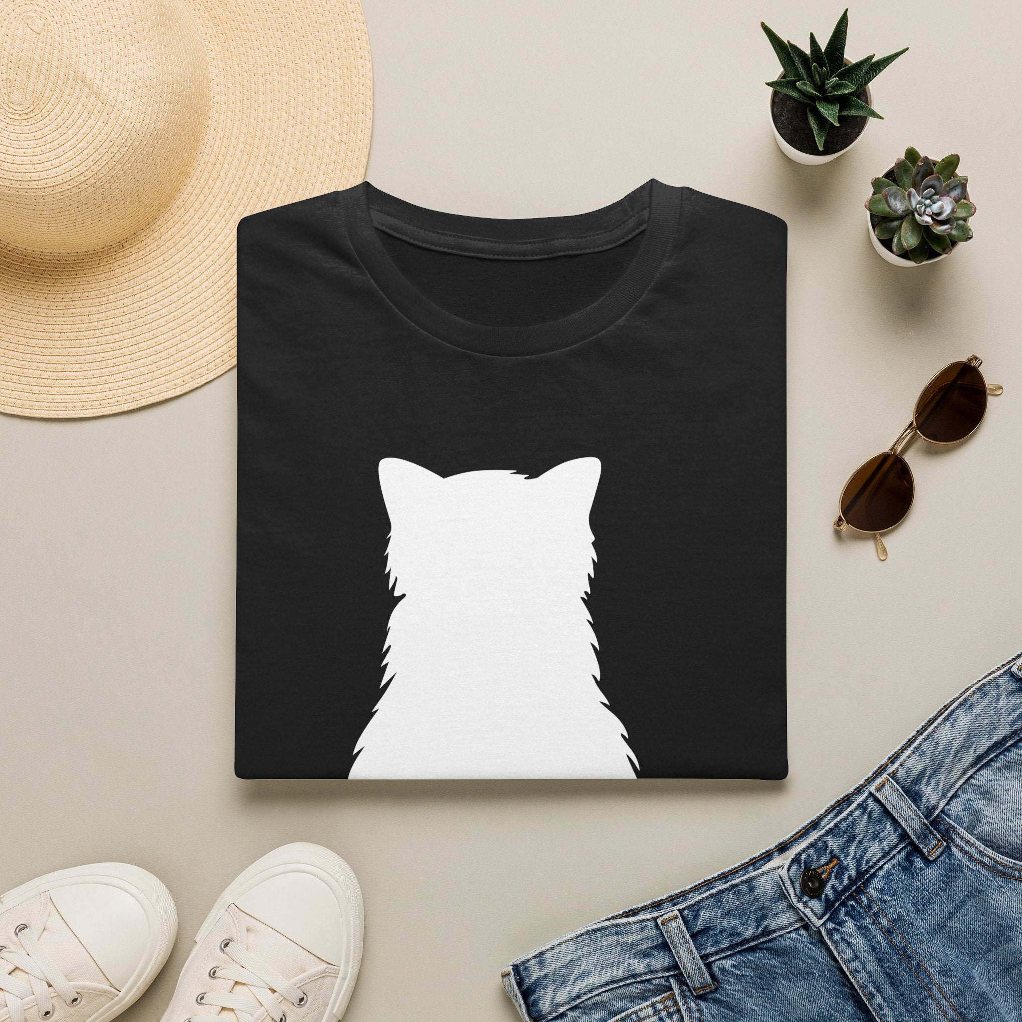 T-Shirt — 'Emotionally Unavailable' Tired Cat Graphic Tee (Tired jokes)