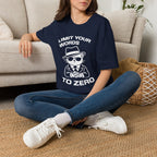 T-Shirt — 'LIMIT YOUR WORDS TO ZERO' Tired Cat Graphic Tee (Tired jokes)