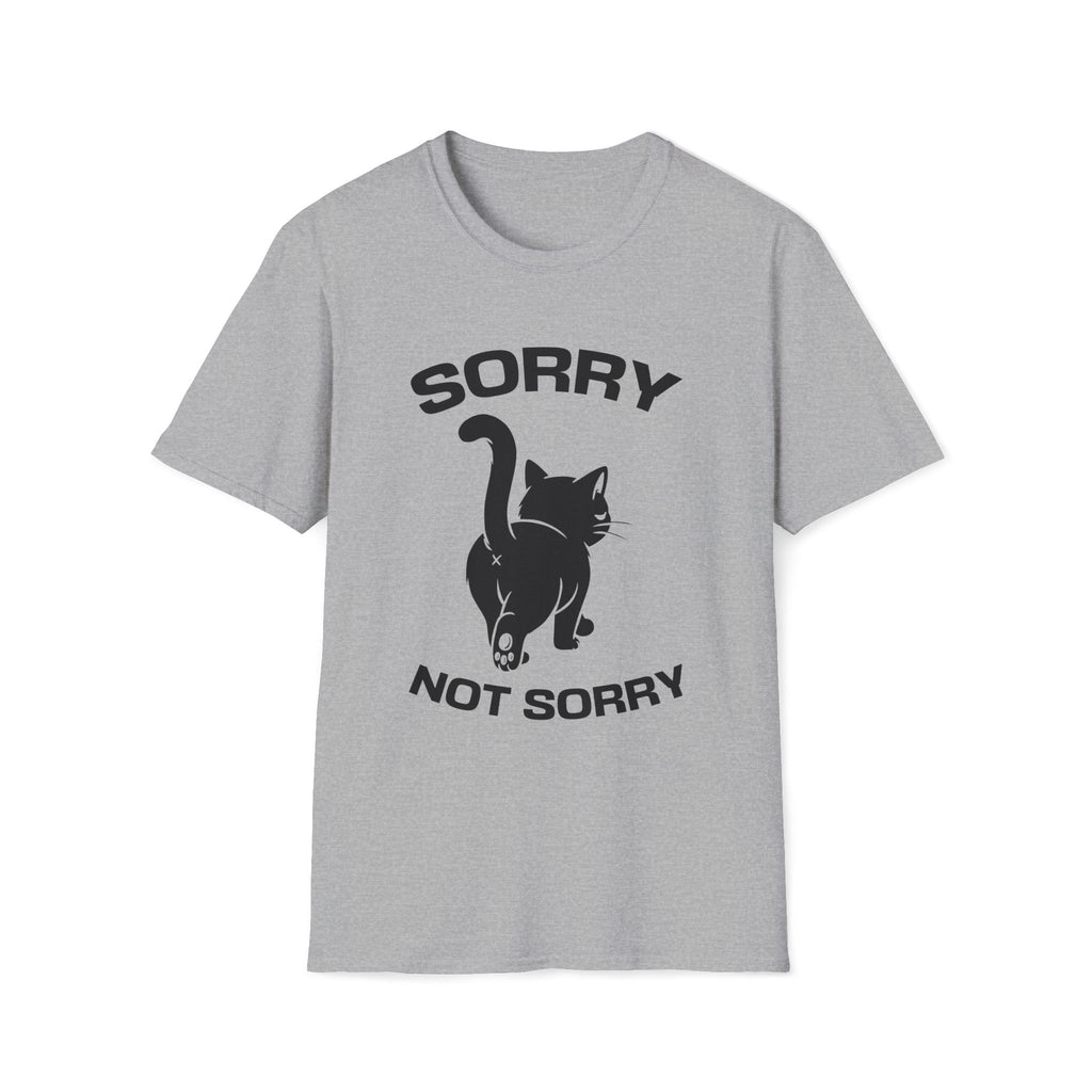 T-Shirt — 'Sorry Not Sorry' Tired Cat Graphic Tee (Tired jokes)