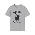 T-Shirt — 'Sorry Not Sorry' Tired Cat Graphic Tee (Tired jokes)