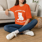 T-Shirt — 'Sounds Like Your Problem' Tired Cat Graphic Tee (Tired jokes)