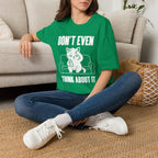 T-Shirt — 'Don't Even Think About It' Tired Cat Graphic Tee (Tired jokes)