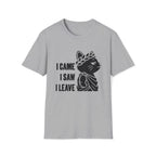 T-Shirt — 'I CAME I SAW I LEAVE' Tired Cat Graphic Tee (Tired jokes)
