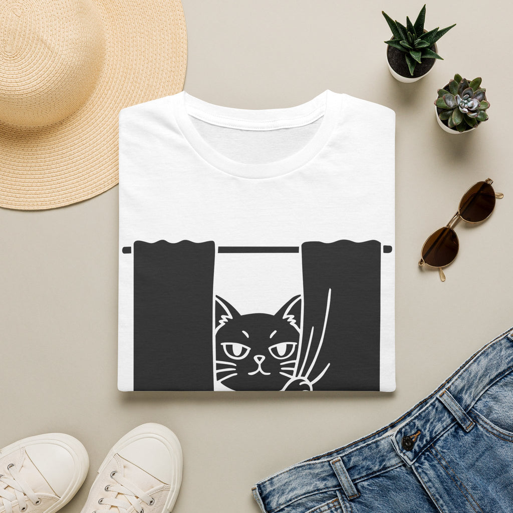 T-Shirt — 'Weekend Plan Avoiding People' Tired Cat Graphic Tee (Tired jokes)