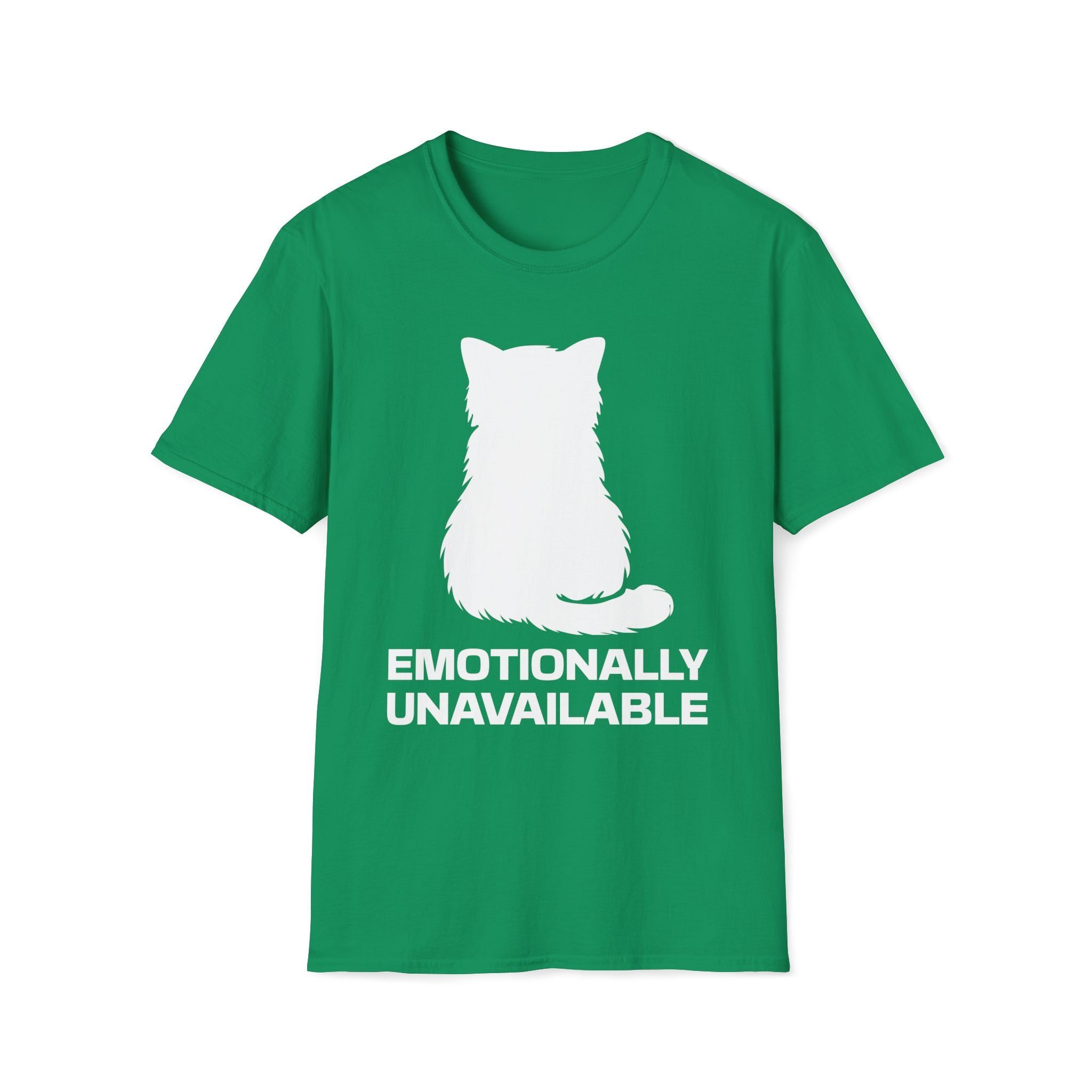 T-Shirt — 'Emotionally Unavailable' Tired Cat Graphic Tee (Tired jokes)