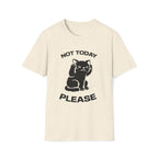 T-Shirt — 'Not Today Please' Tired Cat Graphic Tee (Tired jokes)