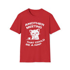 T-Shirt — 'ANOTHER MEETING THAT COULD  BE A NAP' Tired Cat Graphic Tee (Tired jokes)