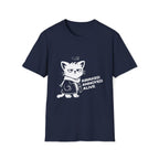 T-Shirt — 'AWAKED ANNOYED ALIVE' Tired Cat Graphic Tee (Tired jokes)