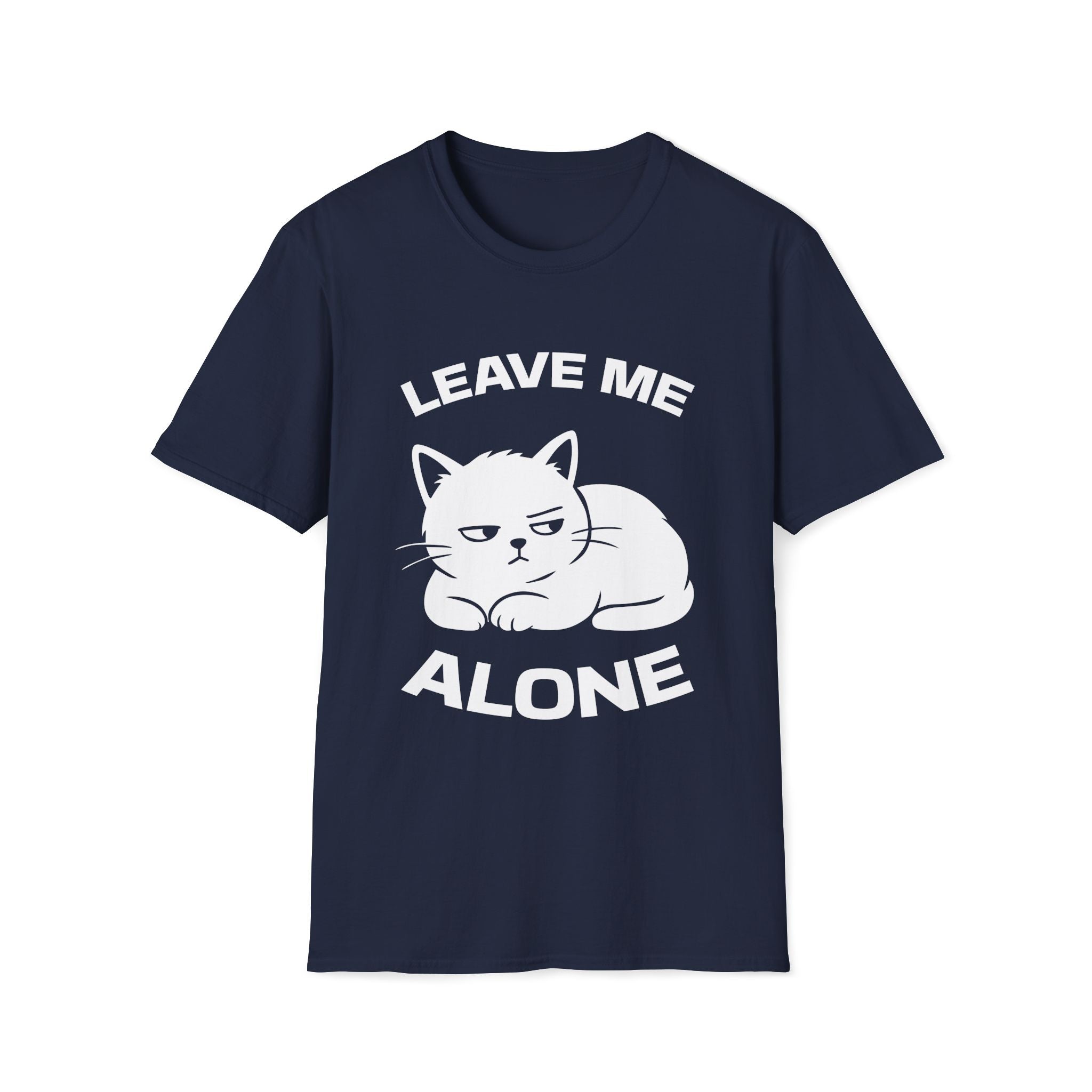T-Shirt — 'LEAVE ME ALONE' Tired Cat Graphic Tee (Tired jokes)