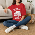 T-Shirt — 'HIGHLY MOTIVATED TO DO NOTHING' Tired Cat Graphic Tee (Tired jokes)