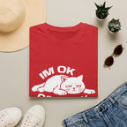 T-Shirt — 'I'm OK Go Away' Tired Cat Graphic Tee (Tired jokes)