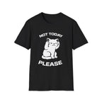 T-Shirt — 'Not Today Please' Tired Cat Graphic Tee (Tired jokes)