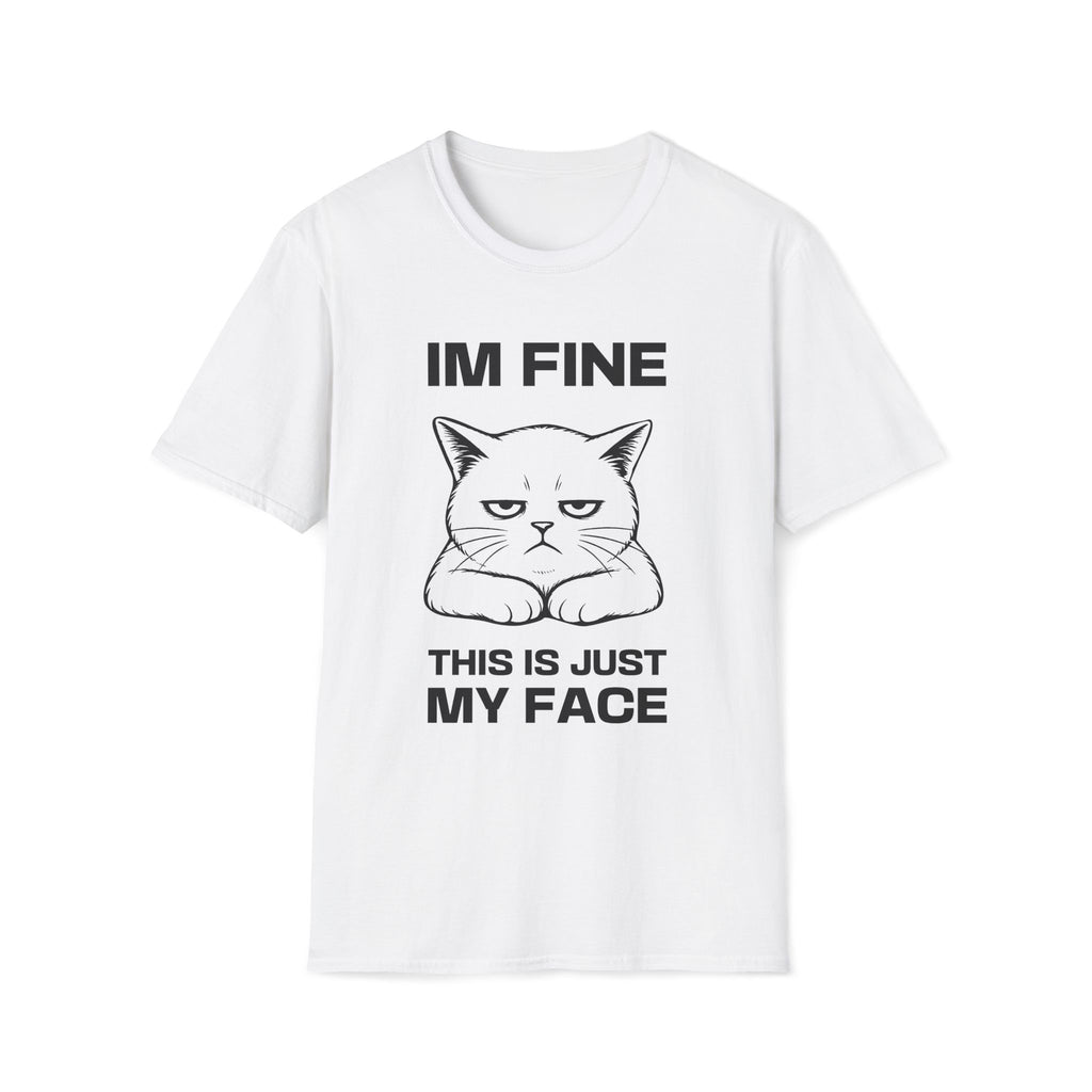 T-Shirt — 'IM FINE' Tired Cat Graphic Tee (This Is Just My Face)