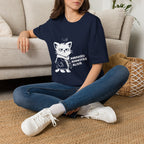 T-Shirt — 'AWAKED ANNOYED ALIVE' Tired Cat Graphic Tee (Tired jokes)