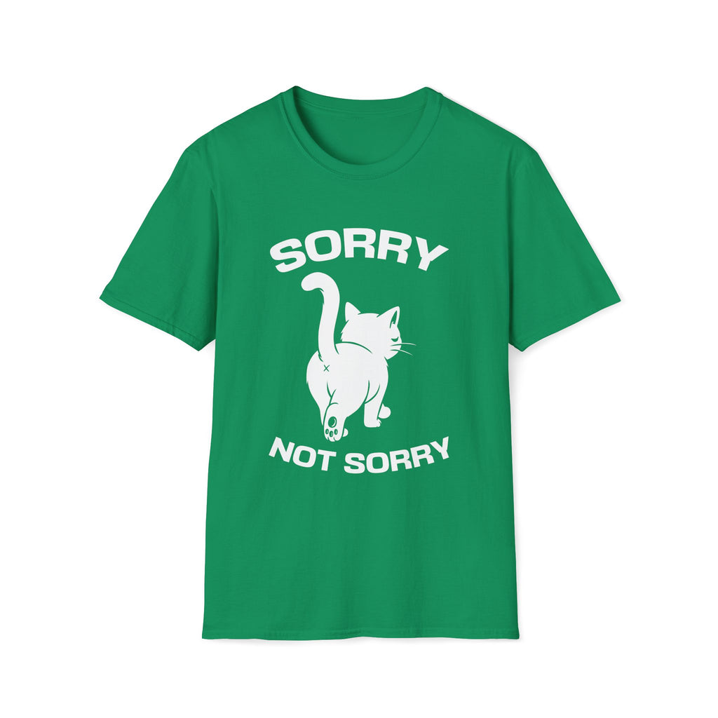 T-Shirt — 'Sorry Not Sorry' Tired Cat Graphic Tee (Tired jokes)