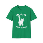 T-Shirt — 'Sorry Not Sorry' Tired Cat Graphic Tee (Tired jokes)