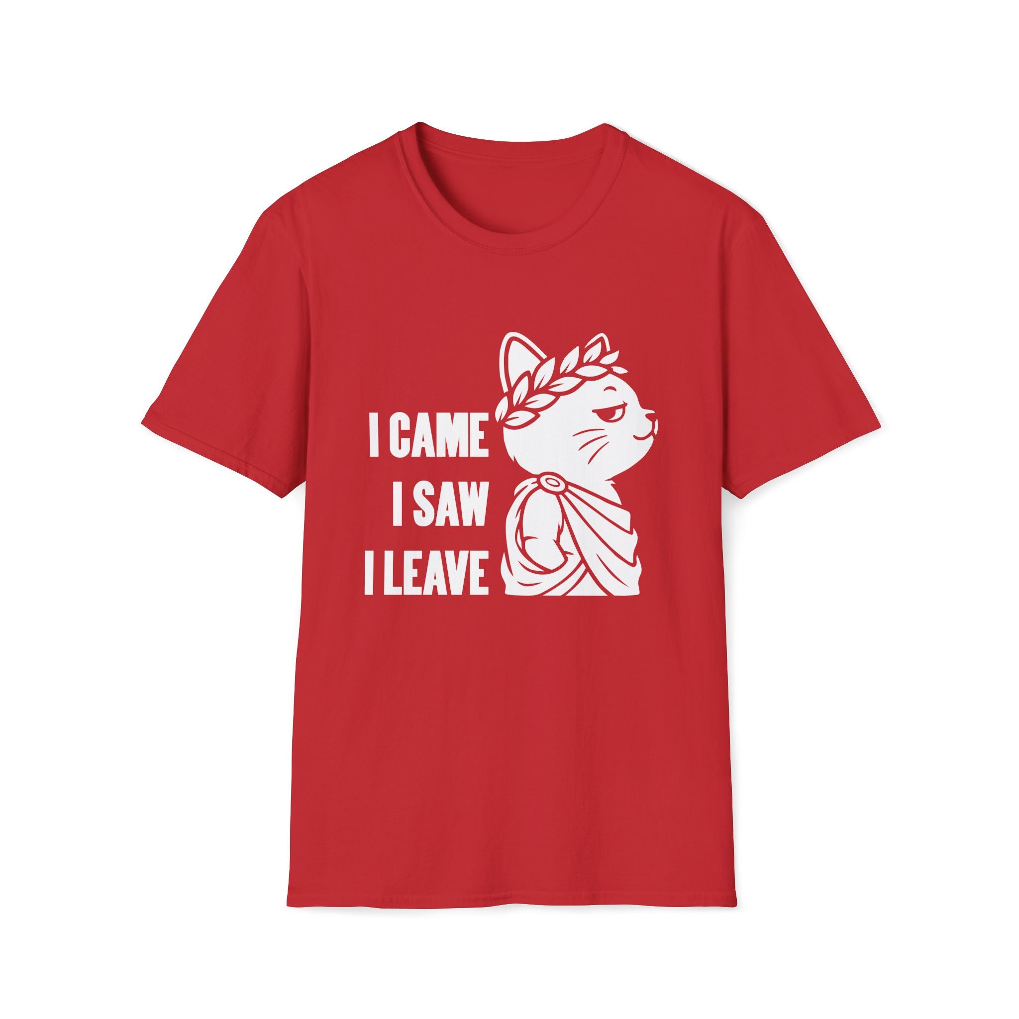 T-Shirt — 'I CAME I SAW I LEAVE' Tired Cat Graphic Tee (Tired jokes)
