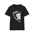 T-Shirt — 'Just Avoiding You' Tired Cat Graphic Tee (Tired jokes)