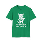 T-Shirt — 'WAITING FOR MONEY' Tired Cat Graphic Tee (Tired jokes)