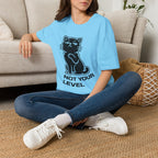 T-Shirt — 'NOT YOUR LEVEL' Tired Cat Graphic Tee (Tired jokes)
