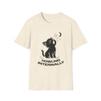 T-Shirt — 'HOWLING INTERNALLY' Tired Cat Graphic Tee (Tired jokes)