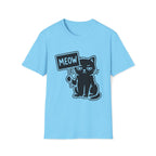 T-Shirt — 'MEOW' Tired Cat Graphic Tee (Tired jokes)