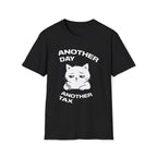 T-Shirt — 'ANOTHER DAY ANOTEHR TAX' Tired Cat Graphic Tee (Tired jokes)
