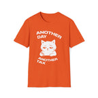 T-Shirt — 'ANOTHER DAY ANOTEHR TAX' Tired Cat Graphic Tee (Tired jokes)