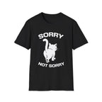 T-Shirt — 'Sorry Not Sorry' Tired Cat Graphic Tee (Tired jokes)