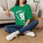 T-Shirt — 'Just Avoiding You' Tired Cat Graphic Tee (Tired jokes)