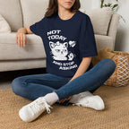 T-Shirt — 'NOT TODAY AND STOP ASKING.' Tired Cat Graphic Tee (Tired jokes)