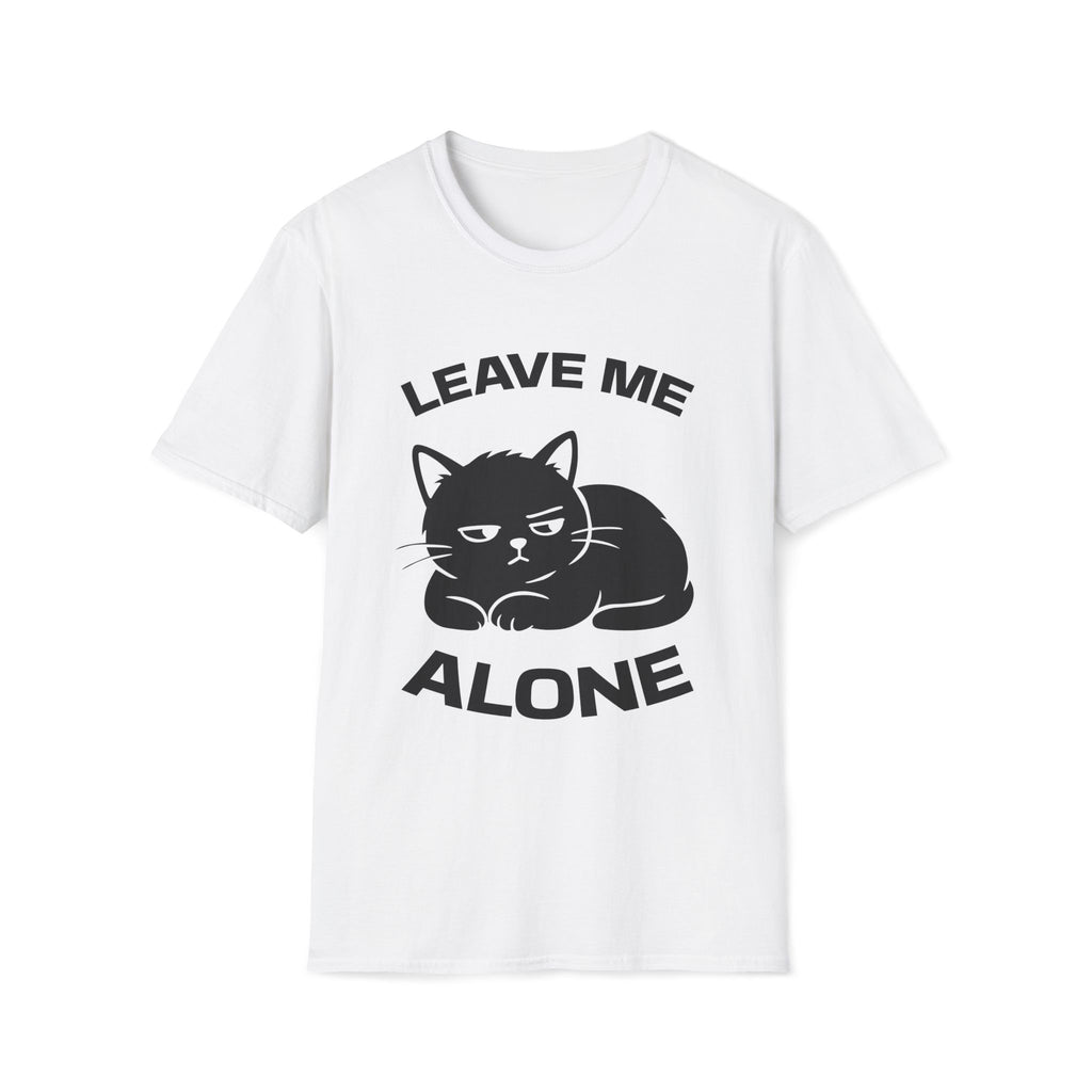 T-Shirt — 'LEAVE ME ALONE' Tired Cat Graphic Tee (Tired jokes)