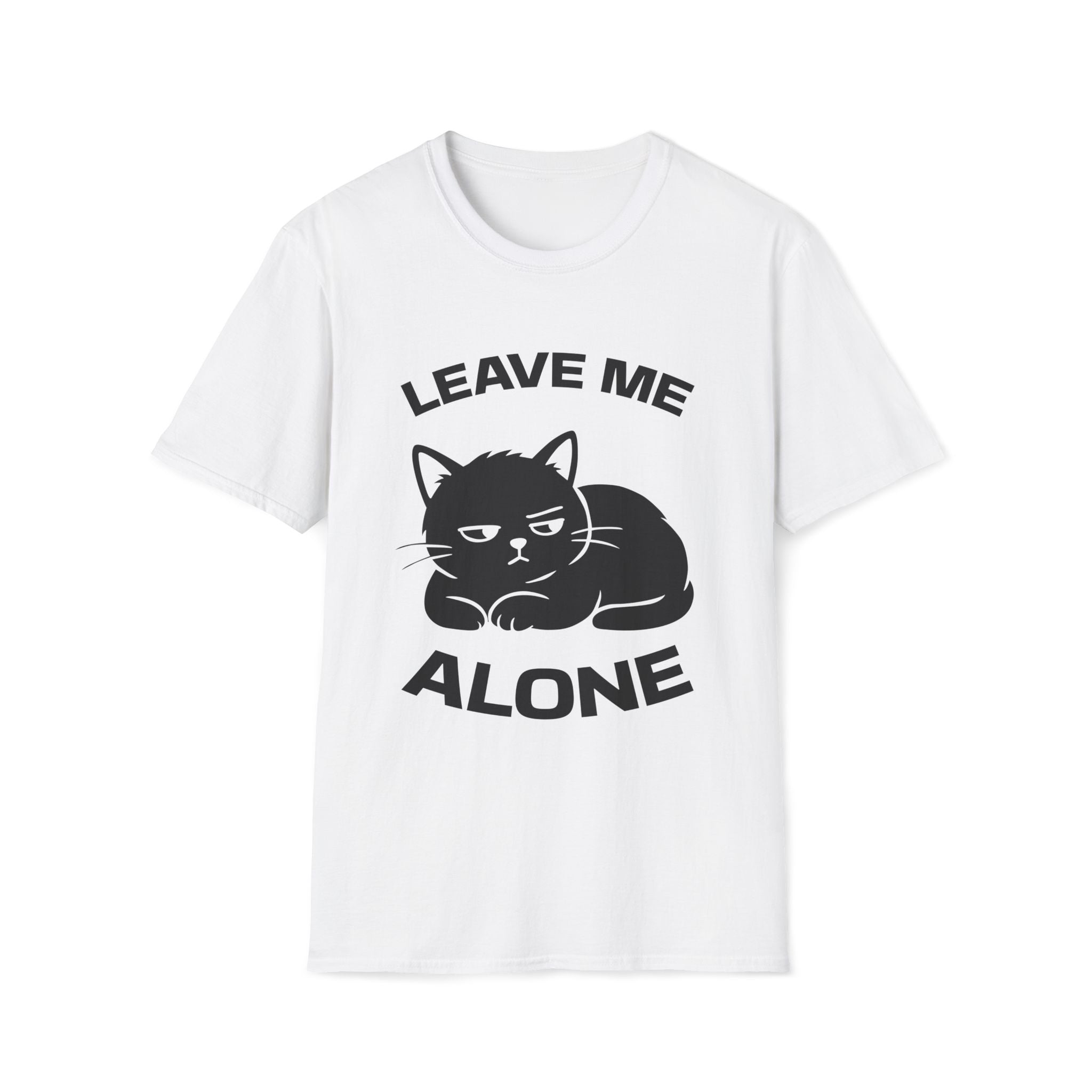 T-Shirt — 'LEAVE ME ALONE' Tired Cat Graphic Tee (Tired jokes)